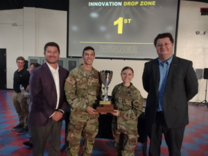 Picture of Dr. Mike Harris and Dr. Carlyle Rogers with Airborne Innovation Lab Winners