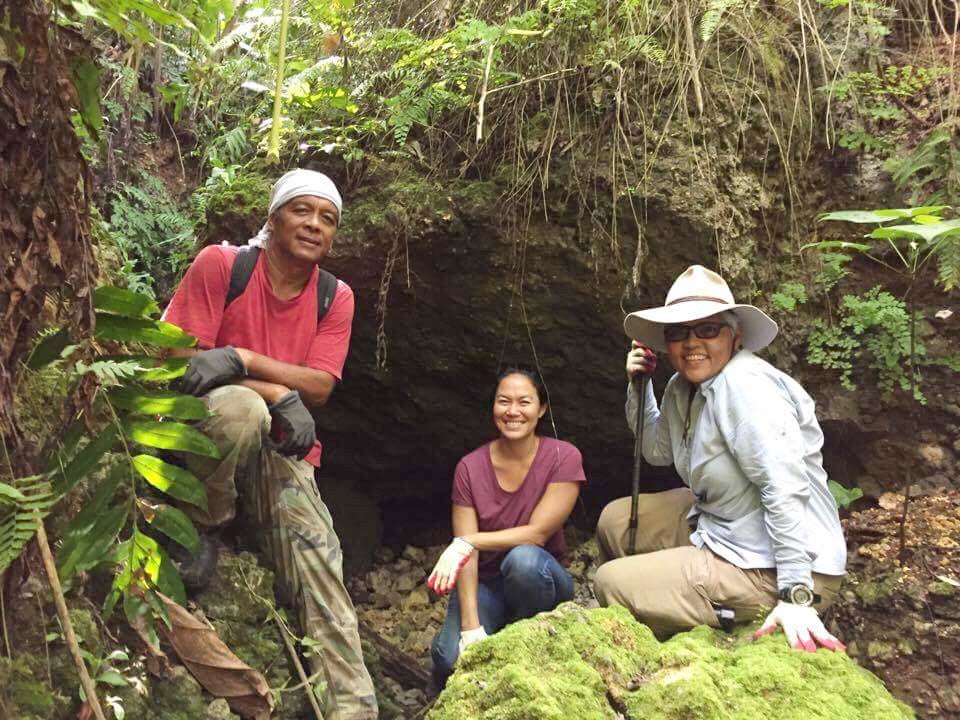 Locals working on research project in Saipan